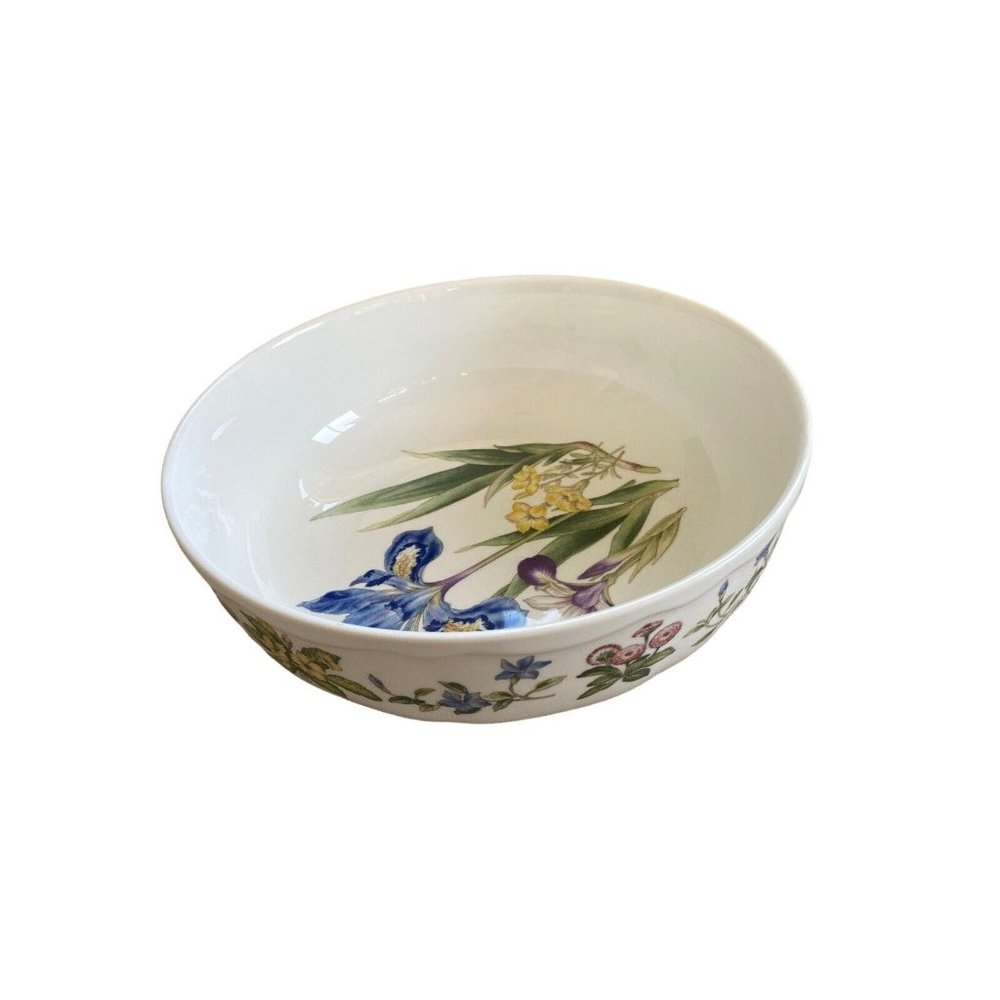 VTG Noritake Casual Gourmet Garden Large Serving+Mixing Bowl Iris Floral 7940/5 - Picture 8 of 12